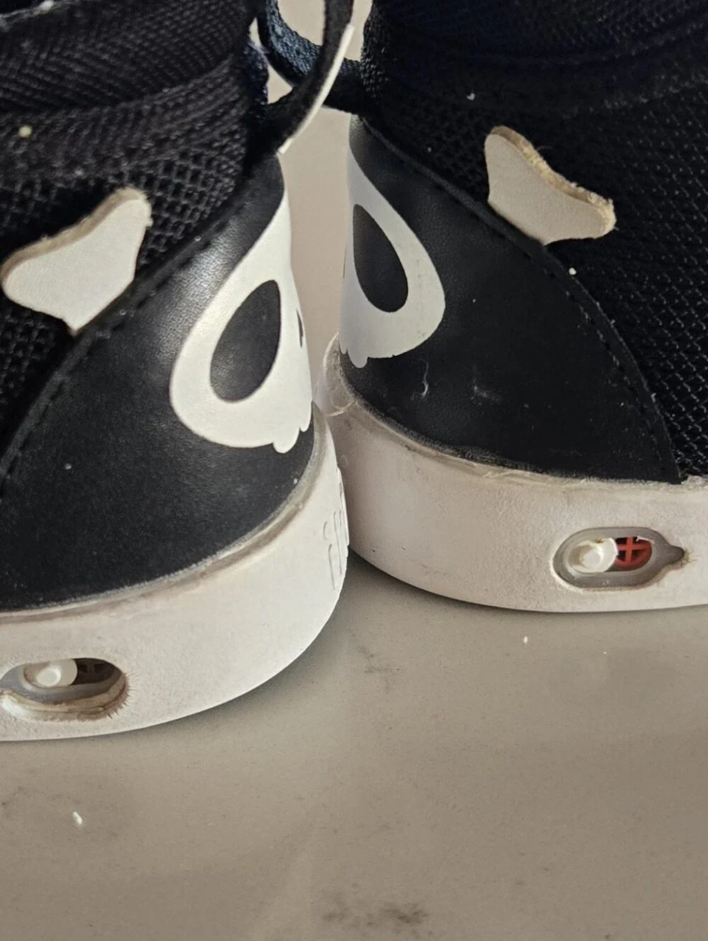 Ikki Toodler Skull Hi-Tops with On/Off Squeaker